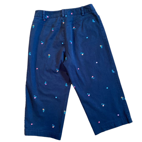 Rafaella Black Cropped Chino Pants Chino Vacation Wear Shorts Cottage Core SZ 6 - Picture 2 of 9